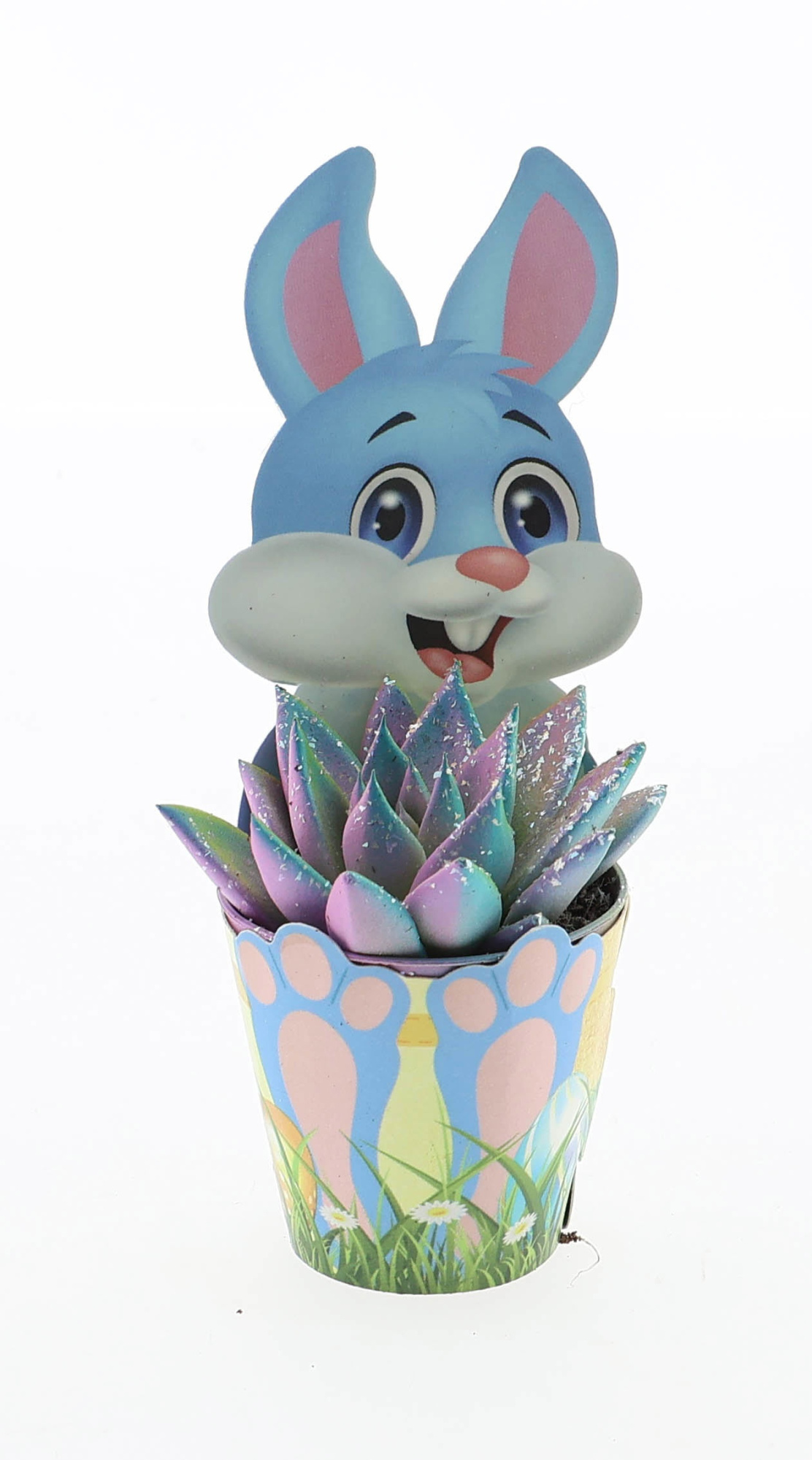 Potcover paashaas multi glitter mix, D 5,5