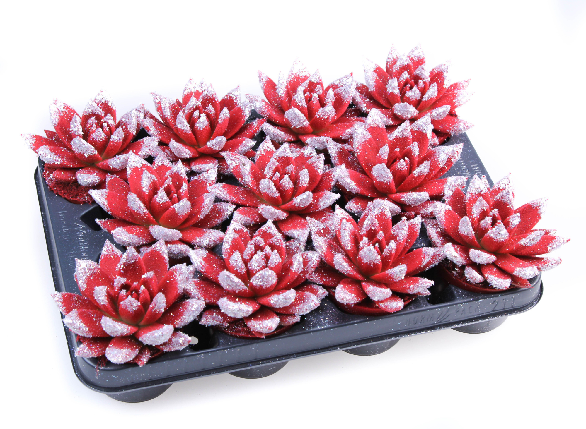 Velvet glittertips White, D 8,5