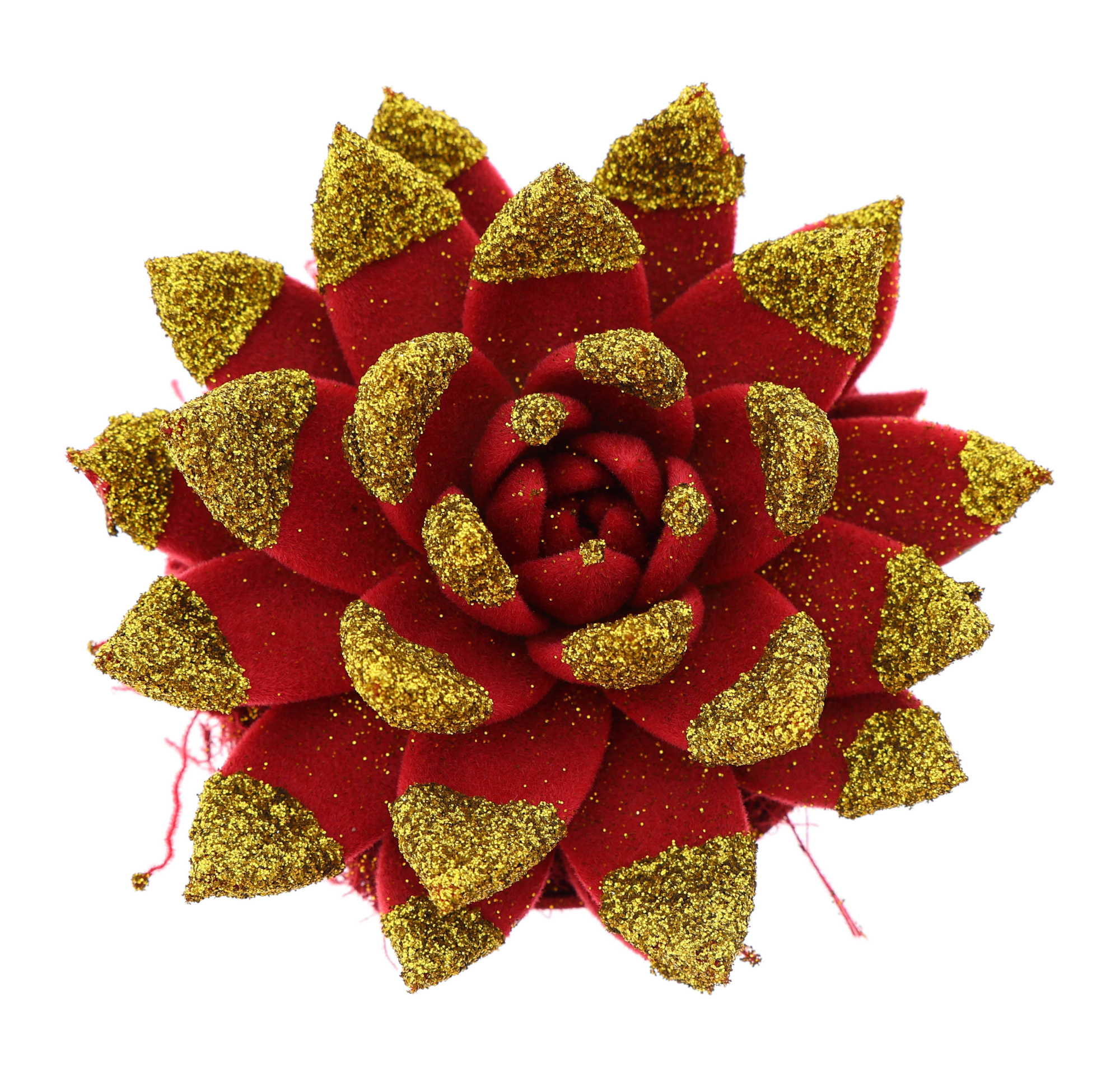 Velvet glittertips gold, D 12