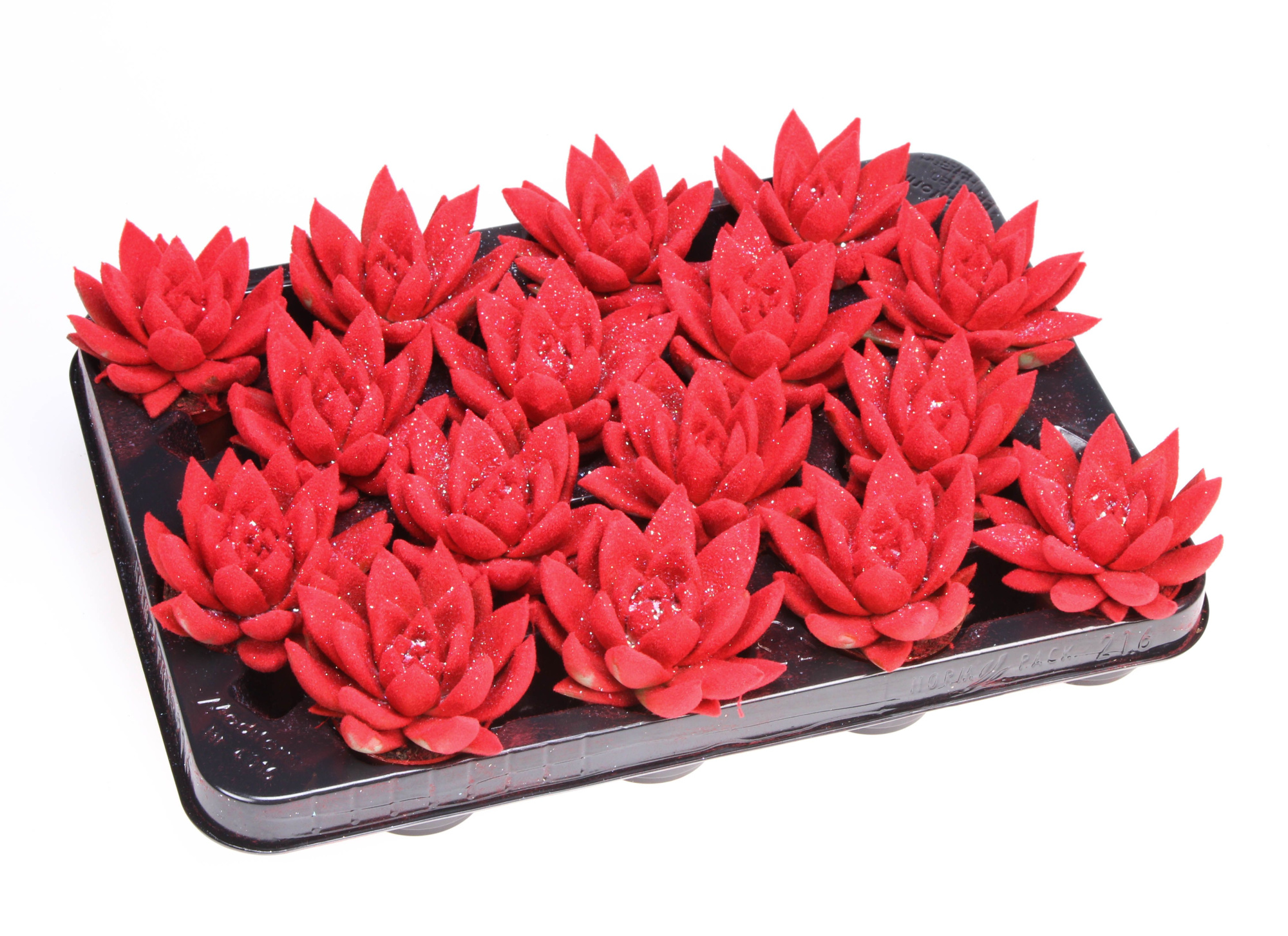 Velvet rood + glitter, D 6