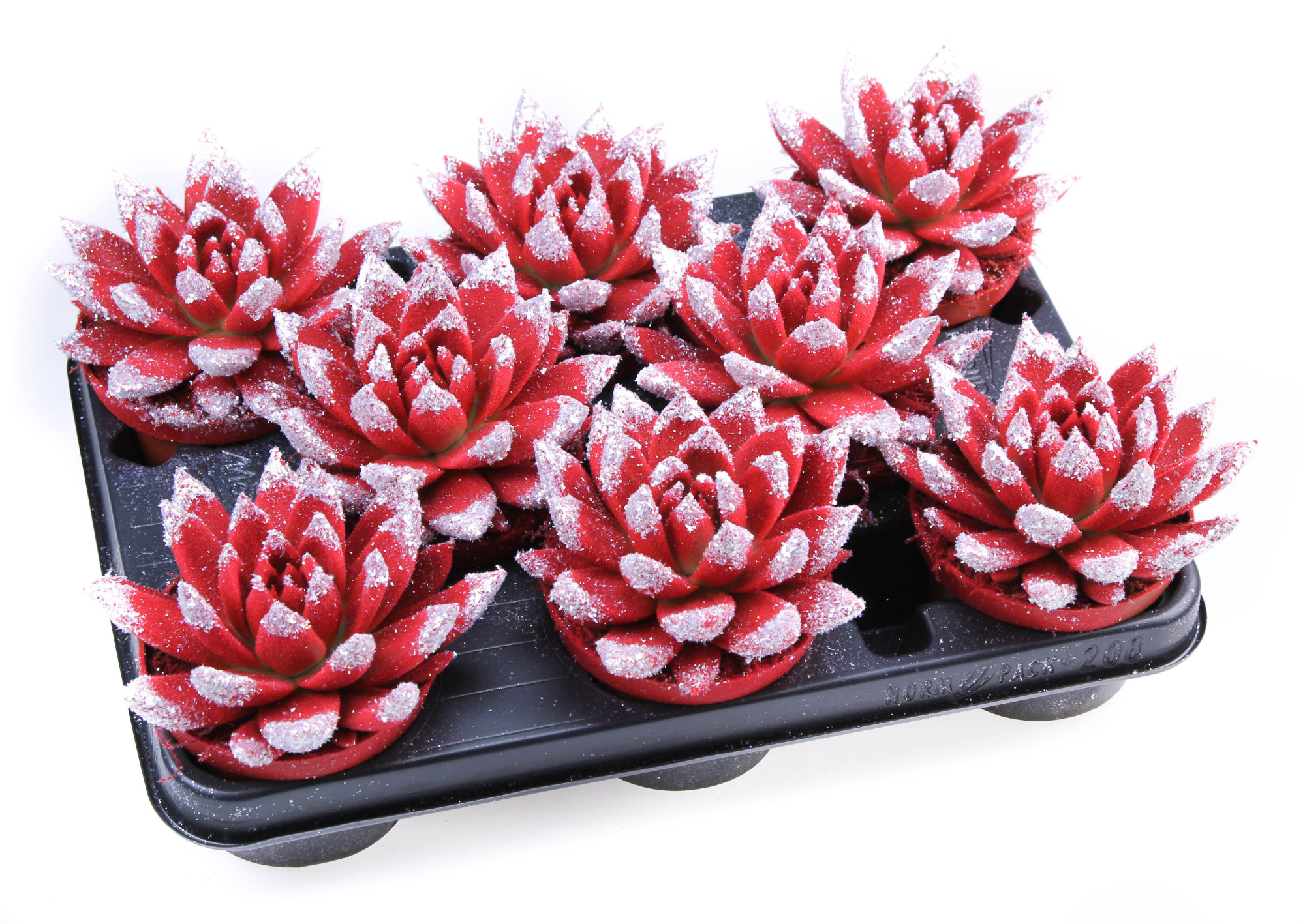 Velvet glittertips White, D 10,5