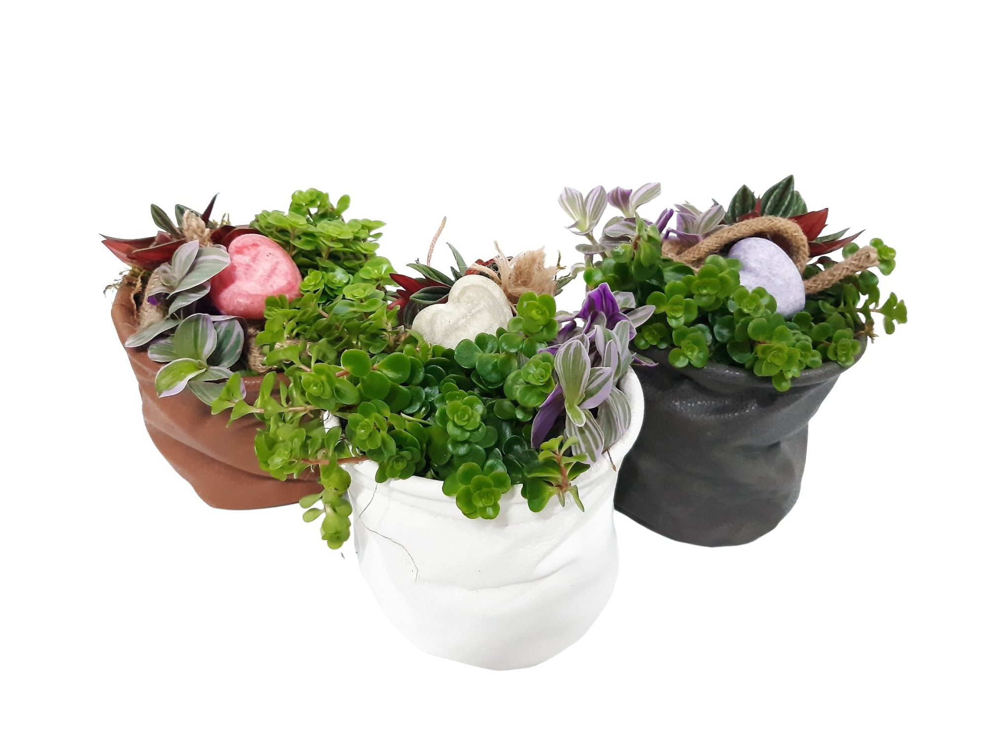 LBD14AH Leather Bag Mix D14 mini groenmix Aroma Heart, D 14