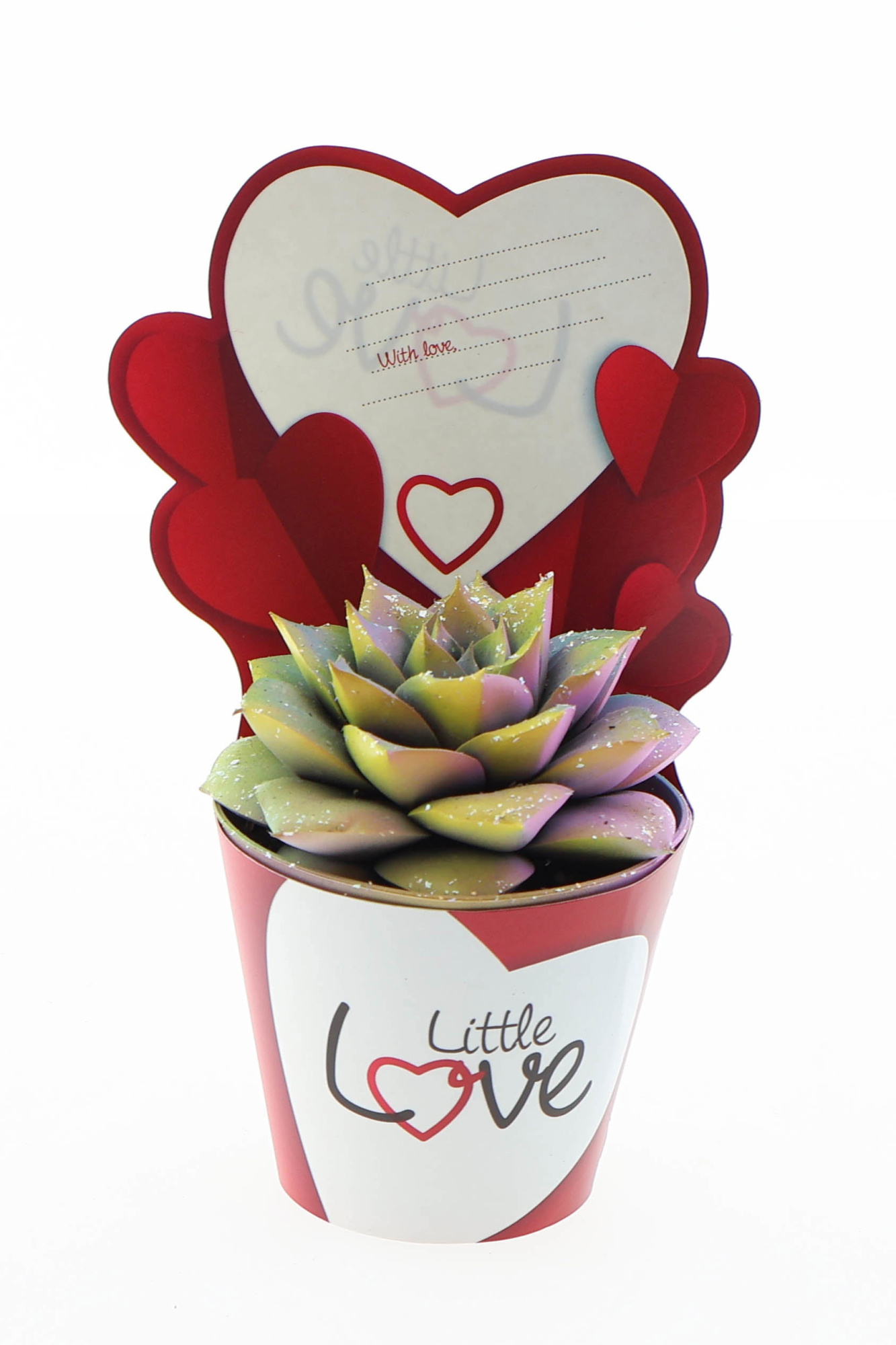 Potcover little love purper multi glitter mix, D 8,5