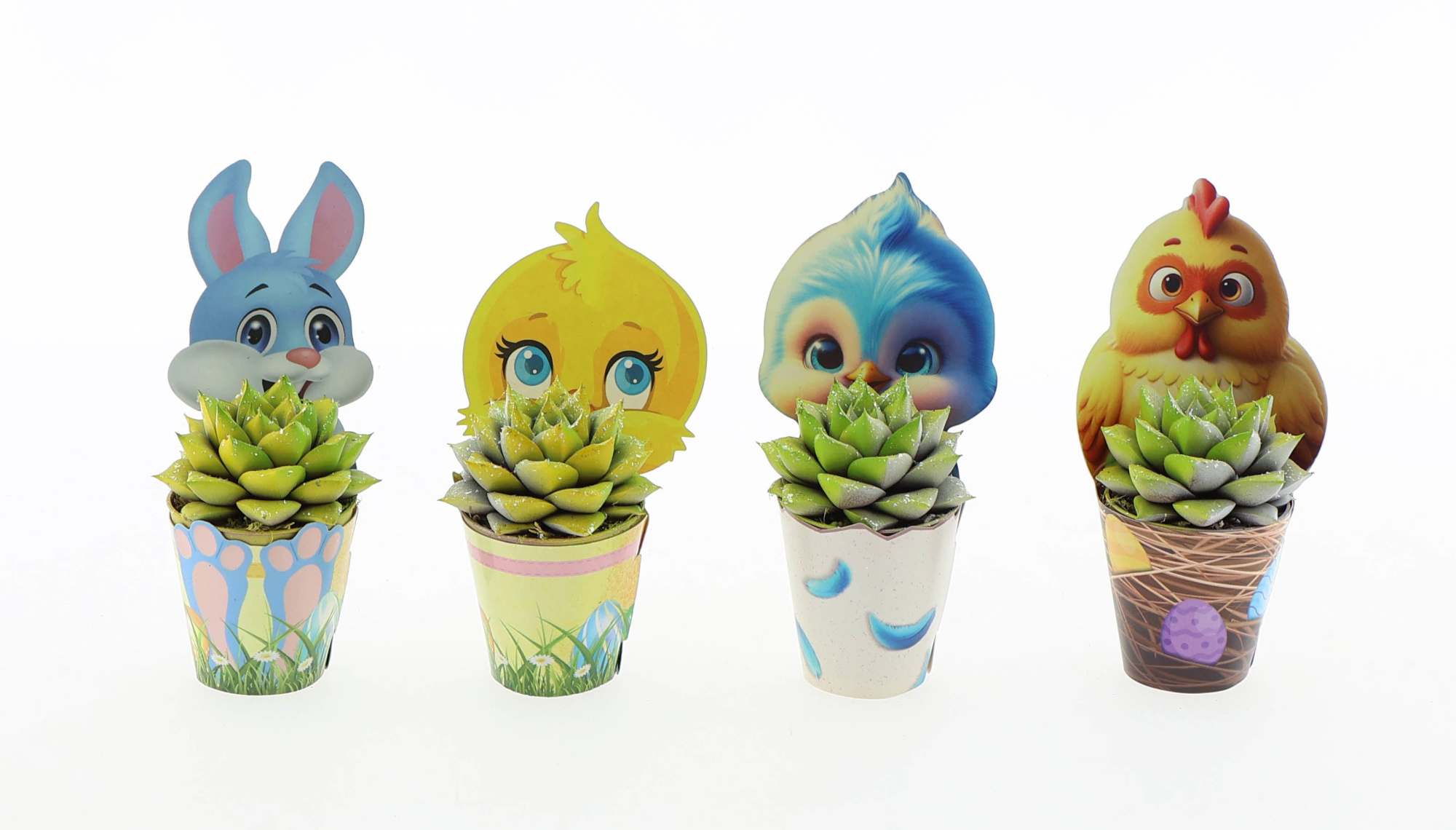 Potcover paasmix purper easter multi glittermix, D 5,5