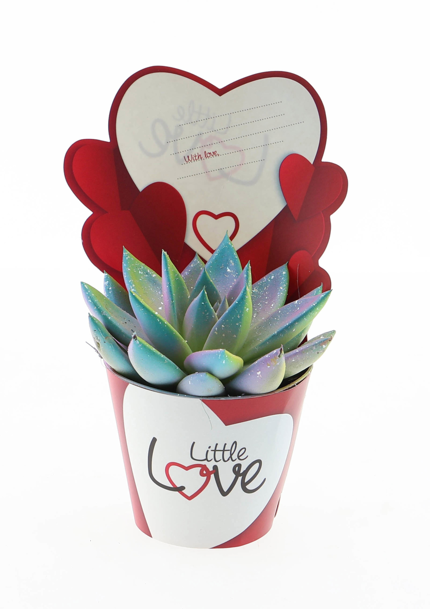 Potcover little love multi glitter mix, D 8,5
