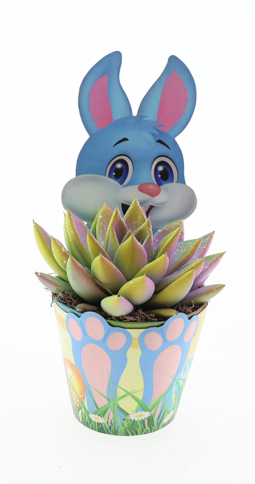 Potcover paashaas multi glitter mix, D 8,5