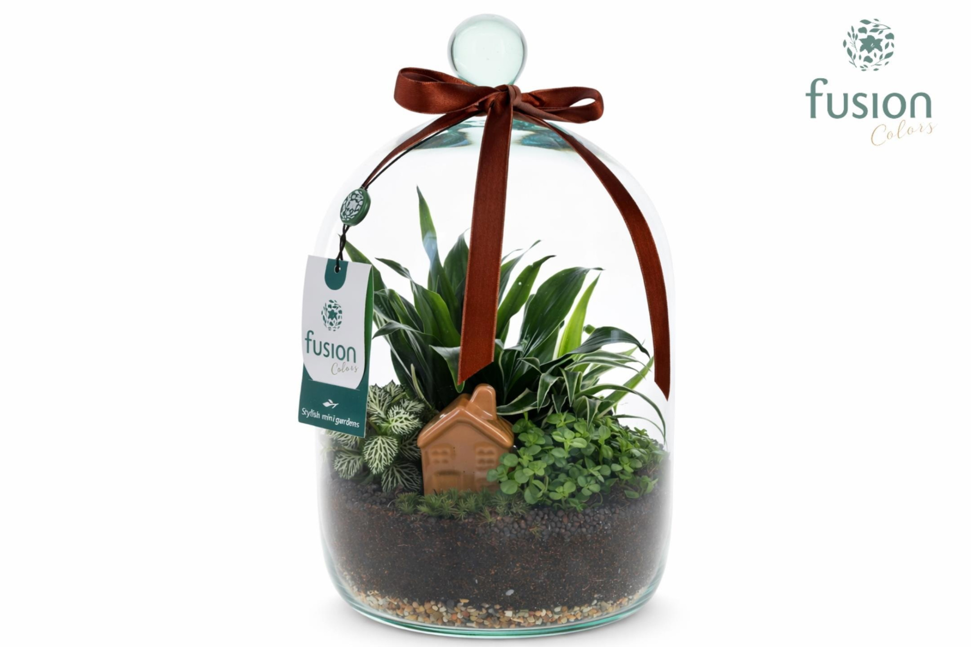 Green Bottle Novella Medium met arrangement, D 19