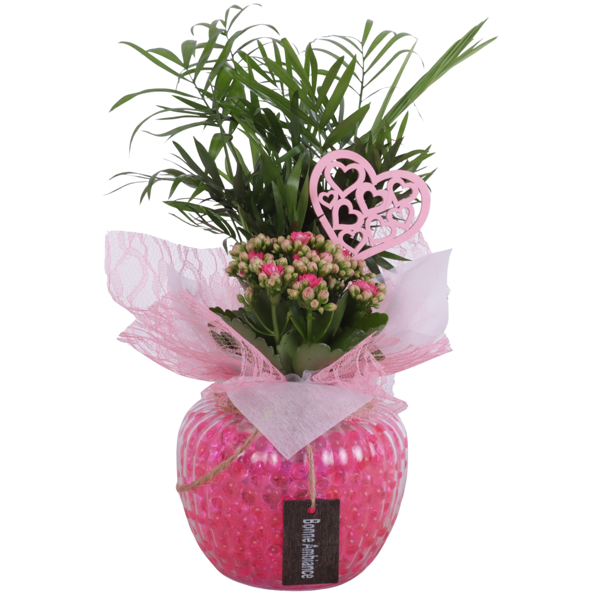 Mothersday Arr. Indoor Glass Round Relief Ø15cm 2PP, D 15