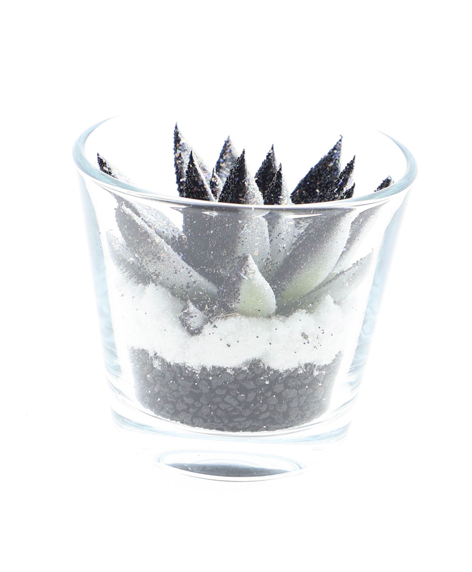 Miranda black&white in glas + bio glitter, D 8